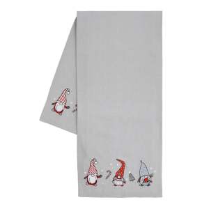 Bavlněný běhoun na stůl s vánočním motivem 33×220 cm Gnomes – Catherine Lansfield