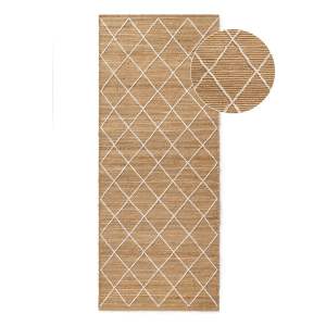 Ručně tkaný jutový běhoun v přírodní barvě 80×200 cm Kunu – Hanse Home
