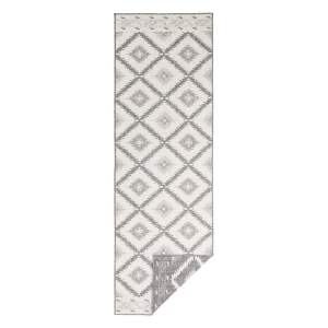 Šedo-krémový venkovní koberec NORTHRUGS Malibu, 80 x 350 cm