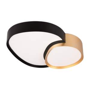 LED stropní svítidlo v černé a zlaté barvě 36×43.5 cm Rise – Trio