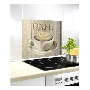 Kryt na zeď u sporáku z tvrzeného skla 60×50 cm Café – Wenko