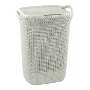 Béžový koš na prádlo Curver Knit Hamper, 57 l