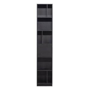 Černá modulární knihovna z borovicového dřeva 40×210 cm Finca – WOOOD