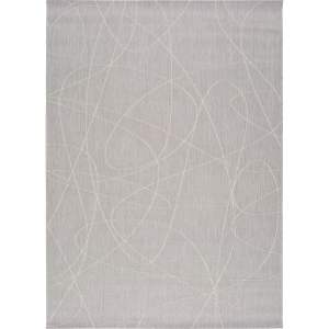 Šedý venkovní koberec Universal Hibis Line, 135 x 190 cm
