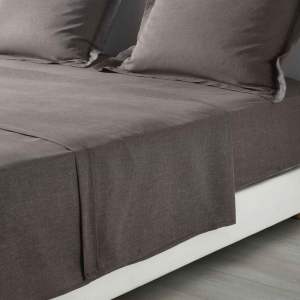 Tmavě hnědé prostěradlo 180×290 cm Actually – douceur d’intérieur