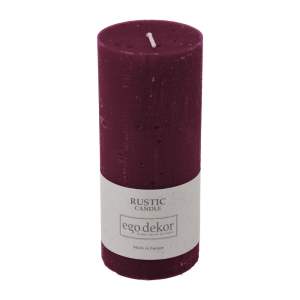 Vínově červená svíčka Rustic candles by Ego dekor Rust, doba hoření 58 h