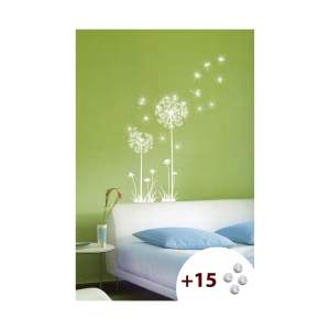 Set samolepky a 15 Swarovski krystalů Ambiance Dandelion Flowers