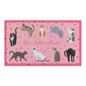 Rohožka 40×70 cm Life Is Better With Cats – Artsy Doormats