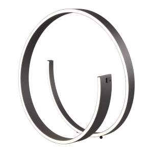 Černá LED stolní lampa s hlasovým ovládáním/s ovládáním pomocí mobilní aplikace s kovovým stínidlem (výška 45 cm) Cinardi – CINQUE