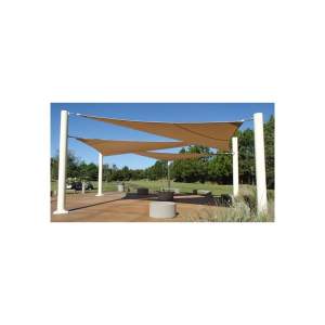 Béžová stínící plachta 360×360 cm – Rojaplast