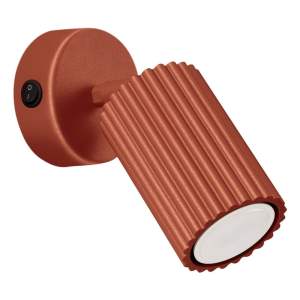 Nástěnné svítidlo v cihlové barvě Gleam – Nice Lamps