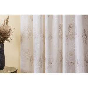 Béžová záclona 140×260 cm Cybele – Mendola Fabrics