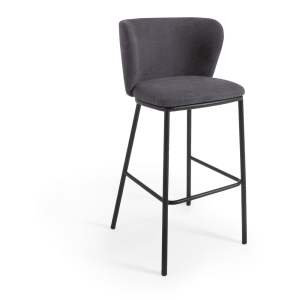 Tmavě šedá barová židle 102 cm Ciselia – Kave Home