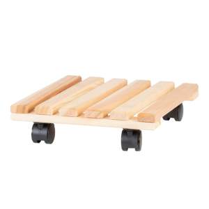 Dřevěný pojízdný podstavec pod květináč (výška 8 cm) Indoor & Outdoor – Esschert Design