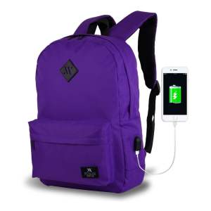 Fialový batoh s USB portem My Valice SPECTA Smart Bag
