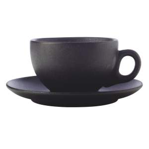 Černý keramický šálek na cappuccino 250 ml Caviar – Maxwell & Williams