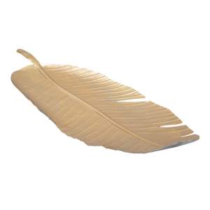 Dekorace ve zlaté barvě Mauro Ferretti Leaf, 55,5 x 18 cm