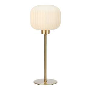 Stolní lampa v mosazné a bílé barvě Markslöjd Sober