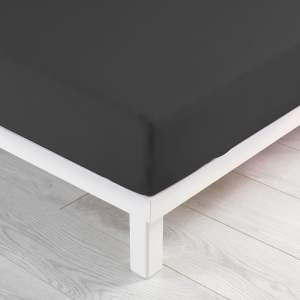 Antracitové napínací prostěradlo jersey 140×190 cm Jersy – douceur d’intérieur