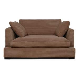 Světle hnědá manšestrová pohovka 132 cm Mobby – Scandic