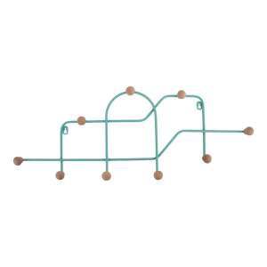 Tyrkysový kovový nástěnný věšák 71 cm Maze – PT LIVING