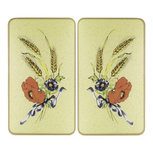 Kryty na sporák v sadě 2 ks z tvrzeného skla 52×30 cm Corn-Flowers – Maximex