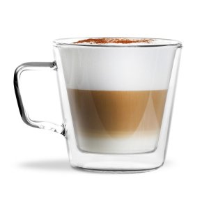 Dvoustěnné skleněné hrnky na cappuccino v sadě 2 ks 350 ml – Vialli Design