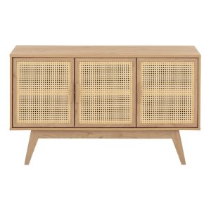 Nízká komoda v dekoru dubu v přírodní barvě 128×75 cm Bridget – Støraa