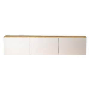 TV stolek v dekoru dubu v bílo-přírodní barvě 160x35x32 cm Neon – Kalune Design