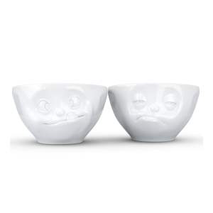 Sada 2 bílých mlsných misek z porcelánu 58products, objem 200 ml