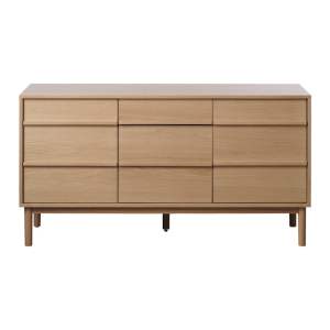 Nízká komoda v dekoru dubu v přírodní barvě 75×140 cm Ponza – Unique Furniture