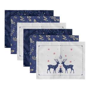 Vánoční látkové prostírání 6 ks 35×45 cm Six Ame Servis – Mila Home