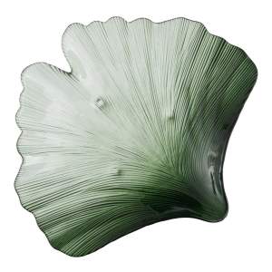 Skleněný dekorační tác 31×33 cm Gingko – Ixia