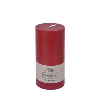 Červená svíčka Eco candles by Ego dekor Friendly, doba hoření 50 h