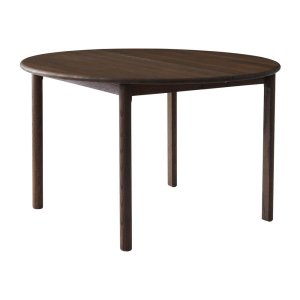 Hnědý kulatý rozkládací jídelní stůl z dubového dřeva ø 120 cm Noor – Hammel Furniture