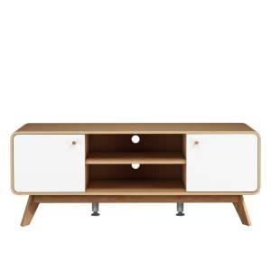 TV stolek v dekoru dubu v bílo-přírodní barvě 140×53 cm Caitlin – Støraa
