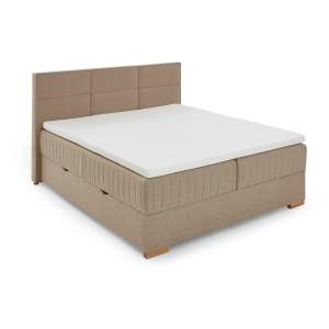 Béžová boxspring postel s úložným prostorem 180×200 cm Tambo – Meise Möbel