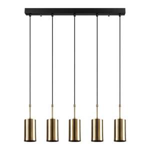 Závěsné svítidlo pro 5 žárovek ve zlaté barvě Opviq lights Kem