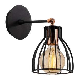 Nástěnné svítidlo v černé a bronzové barvě ø 15 cm Kemah – Opviq lights