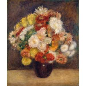 Reprodukce obrazu Auguste Renoir – Bouquet of Chrysanthemums, 55 x 70 cm