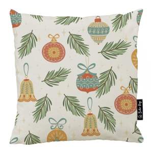 Povlak na polštář s vánočním motivem 45×45 cm Retro Cute Ornaments – Butter Kings