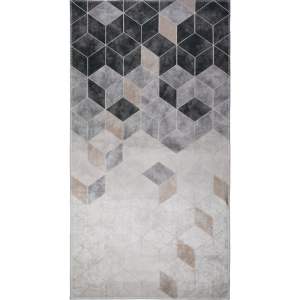 Šedo-krémový pratelný koberec běhoun 200×80 cm – Vitaus
