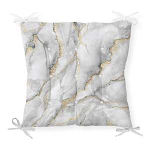 Podsedák na židli Minimalist Cushion Covers Marble Gray Gold, 40 x 40 cm