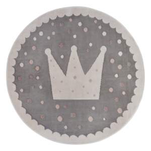 Šedý dětský koberec ø 100 cm Crown – Hanse Home
