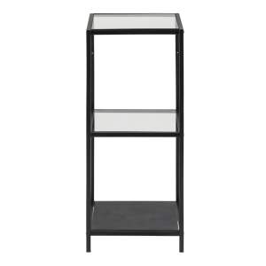 Černý skleněný regál 35×83 cm Seaford – Actona