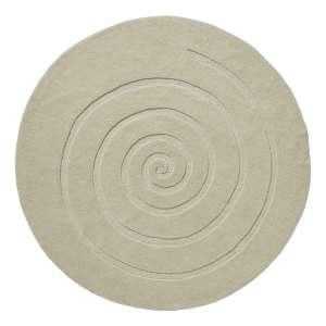 Krémově bílý vlněný koberec Think Rugs Spiral, ⌀ 180 cm