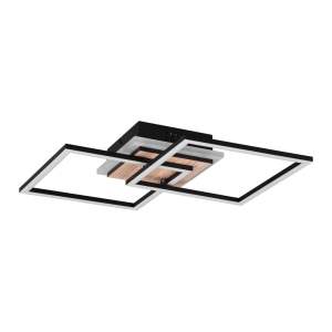 Černo-hnědé LED stmívatelné stropní svítidlo 28×57 cm Giro – Trio