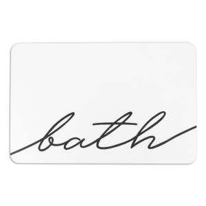 Bílá koupelnová předložka z křemeliny 39×60 cm Bath – Artsy Doormats