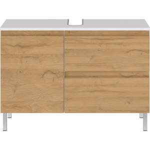 Bílá skříňka pod umyvadlo v dekoru dubu 80×56 cm Torrance – Germania