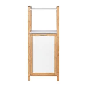 Bambusový koupelnový regál v bílo-přírodní barvě 40×95 cm Finja – Wenko